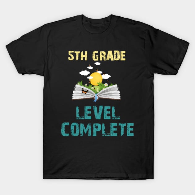 Funny 5th Grade level Complete Video gamer 2021 Graduation T-Shirt by IbrahemHassan